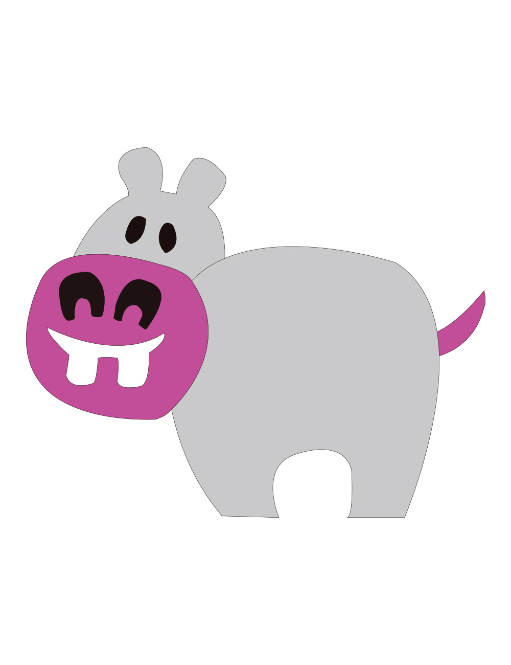 cutting die-hippo